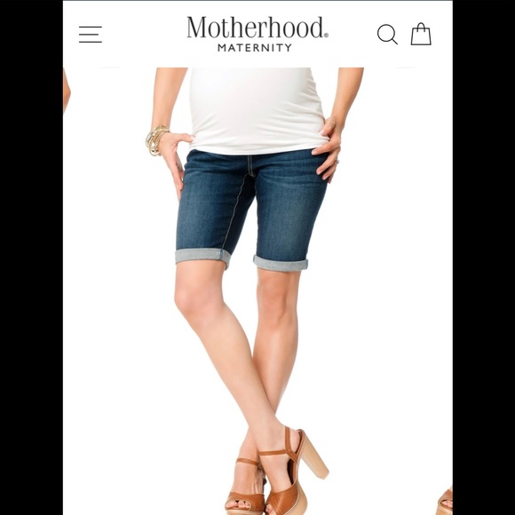 SECRET FIT BELLY FLAP PKT MATERNITY BERMUDA SHORTS - Picture 1 of 5